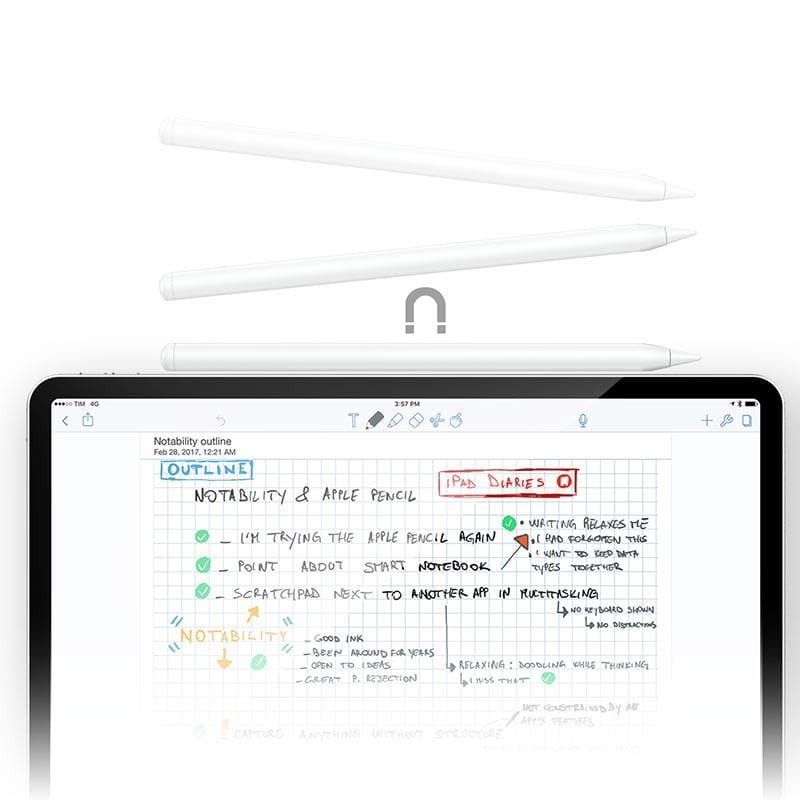 ACEFAST V1 Universal Capacitive Stylus Pen, High-Precision Touchscreen Pen for iPad, Tablets & Smartphones - White