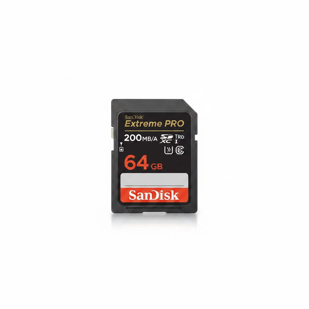 SanDisk Extreme PRO 64GB SDXC Card for 4K Video, UHS I, Class 10, U3, V30 - Black