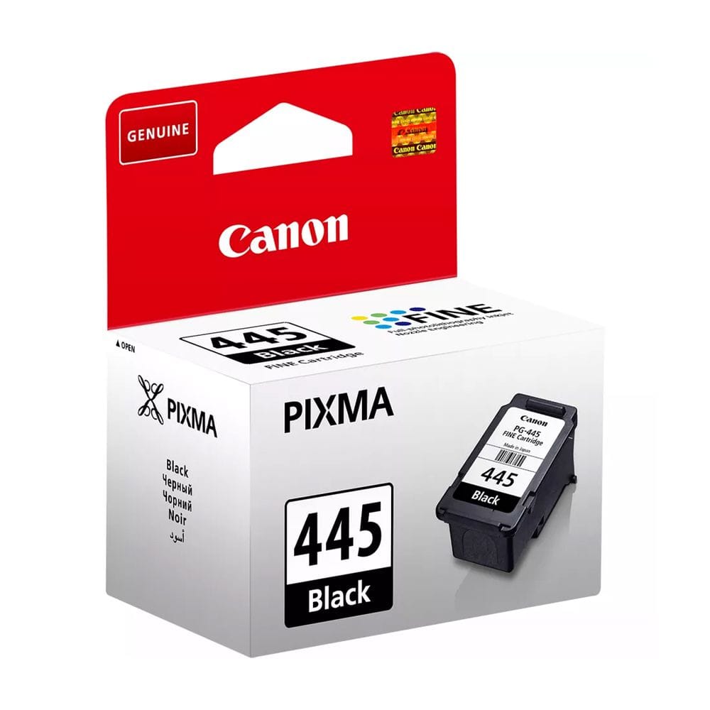 Canon PG-445 Black Ink Cartridge, Genuine Canon Ink, Up to 180 Pages Yield, Smudge-Resistant Printing & High-Quality Document Output | Black - 4960999974460