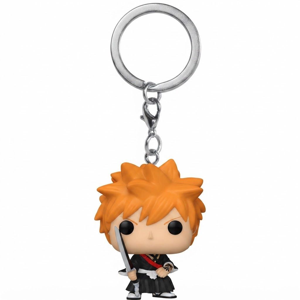 Funko Pop! Keychain: BLEACH - Ichigo Kurosaki Vinyl Figure - Official Anime Collectible Keyring Approx. 4.63 inches