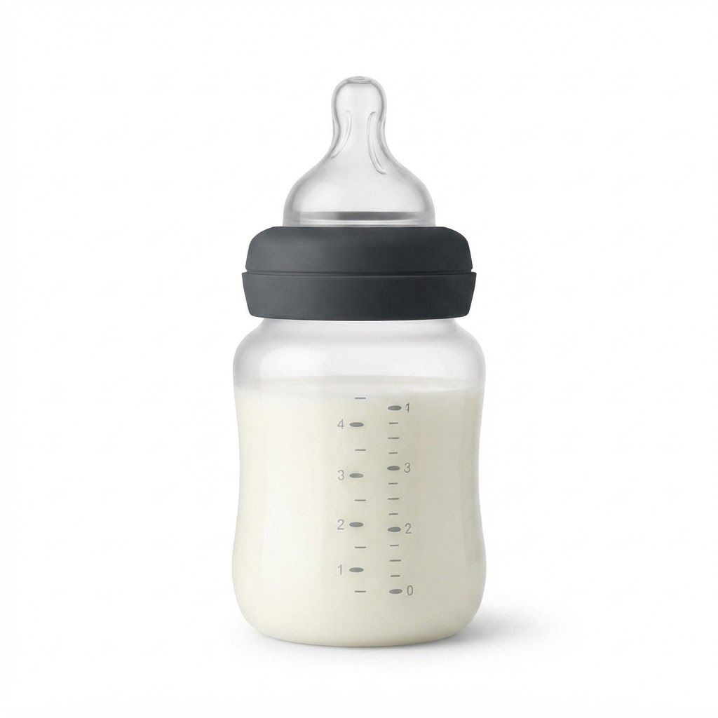 BIBS Latex Fast Flow Bottle Nipple 4+ Months 2 Pack, Natural Rubber Latex, Anti-Colic Function, BPA-Free, Quick Milk Flow - Orange