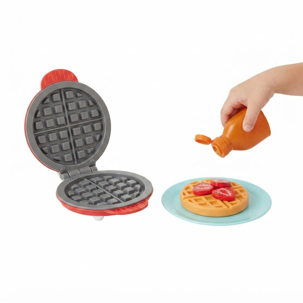 Skip Hop Zoo Waffle Y Play Food Set 2+ Years, Perfect for Creative And Imaginative Play, Supports Learning Through Play - Multicolour