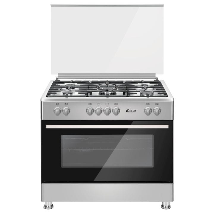 أوسكار فرن طبخ ٩٠x٦٠ مع ٥ شعلات غاز وفرن كهربائي | 9060GE