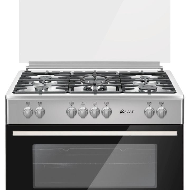 أوسكار فرن طبخ ٩٠x٦٠ مع ٥ شعلات غاز وفرن كهربائي | 9060GE