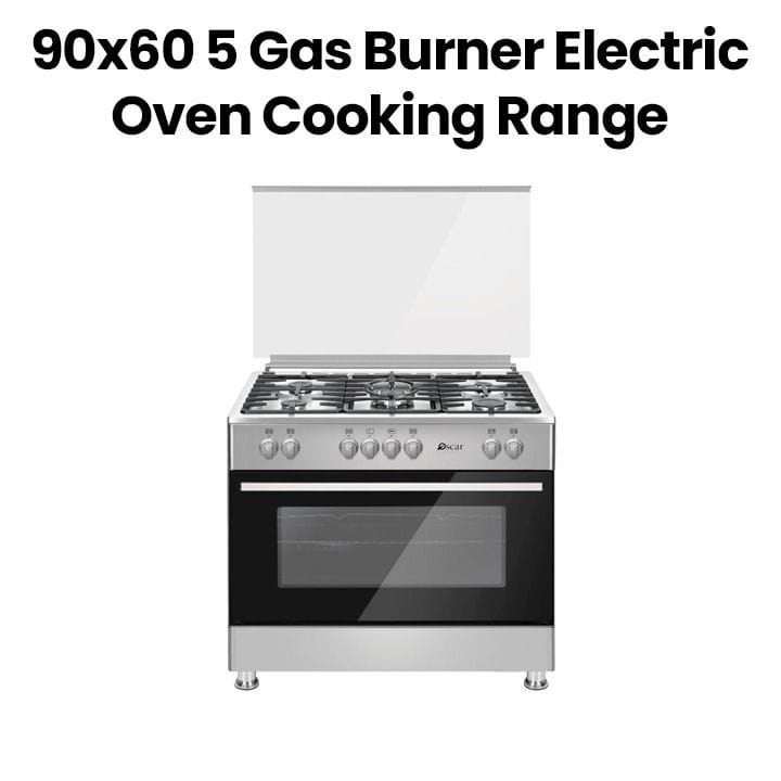 أوسكار فرن طبخ ٩٠x٦٠ مع ٥ شعلات غاز وفرن كهربائي | 9060GE