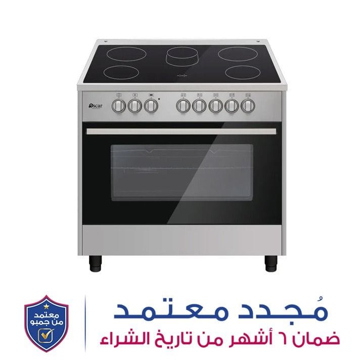 أوسكار فرن كهربائي بالكامل شبه احترافي بسطح سيراميك من الستانلس ستيل بحجم 90×60 سم | 9060PCE2