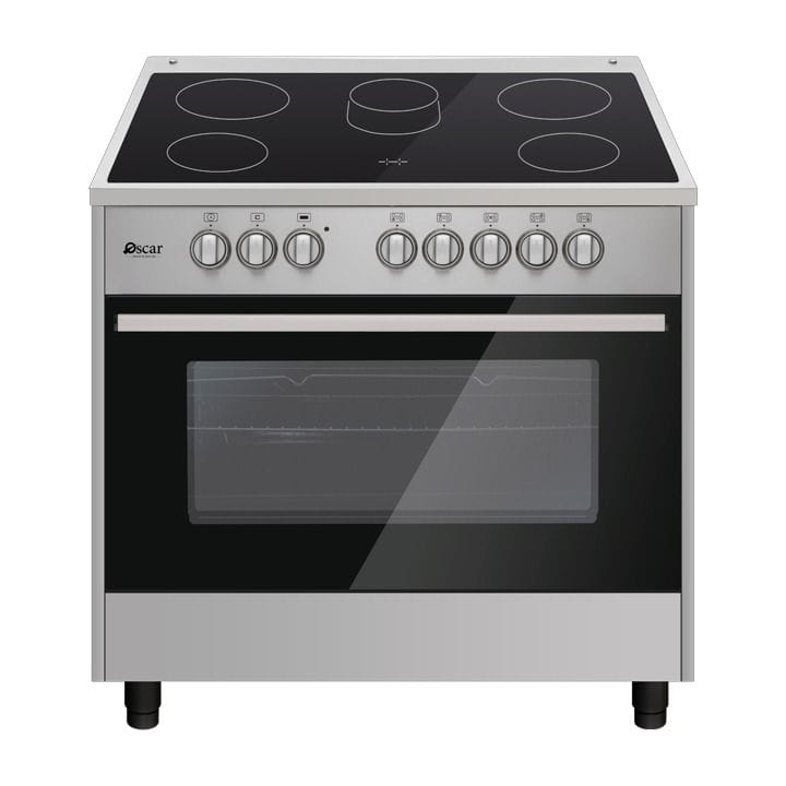 Oscar 9060PCE2 90X60 Semi-Professional Full Electrical Oven Top Table Stainless Steel With Vitro-Ceramic Cooker