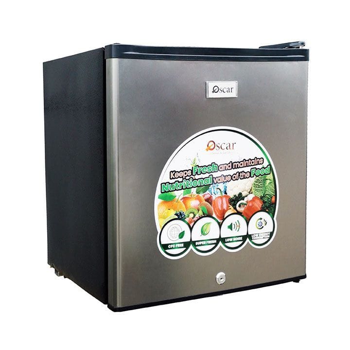 Oscar Single Door Refrigerator 50L, Compact, Energy Efficient, Perfect For Small Spaces - Silver - OR 65S
