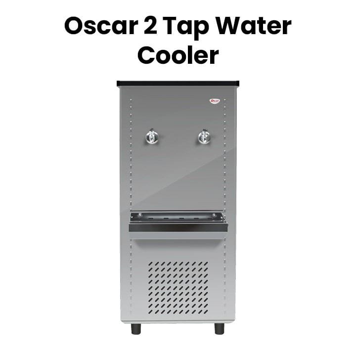 Oscar 2 Tap Water Cooler, 35 US Gallon Cooling Capacity, Water Outlet Temp 4 °C To 10 °C, R134a Compressor - Silver - OC35T2