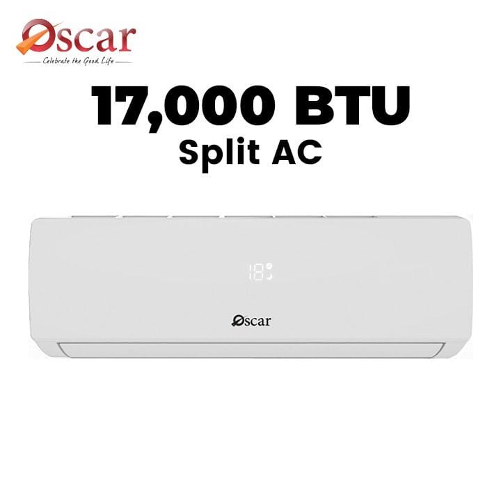 Oscar Split Air Conditioner 17000 BTU, Efficient Cooling, Sleek Design, Energy Saving Performance - White - OS18TC