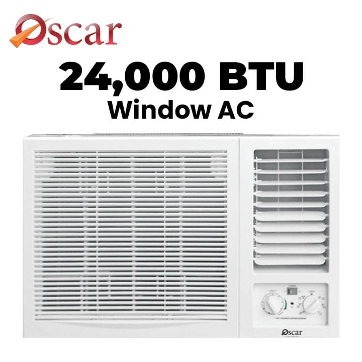 Oscar Window Air Conditioner 24000 BTU, Rotary Enjoy Powerful Cooling Performance, Reliable Operation For Large Spaces - White - OWC24SHR410