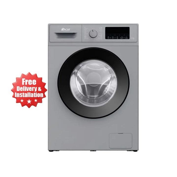 Oscar Front Loading Washing Machine 10Kg, Large Capacity, Efficient Performance, Advanced Washing Features - Gray - OFL105IG