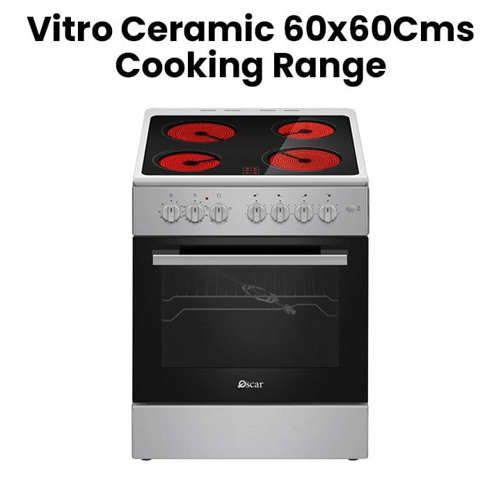Oscar 60x60 Vitro Ceramic Cooking Range - Silver | OCR6060VC