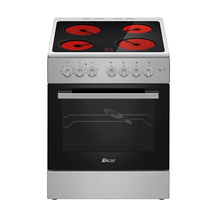Oscar 60x60 Vitro Ceramic Cooking Range - Silver | OCR6060VC