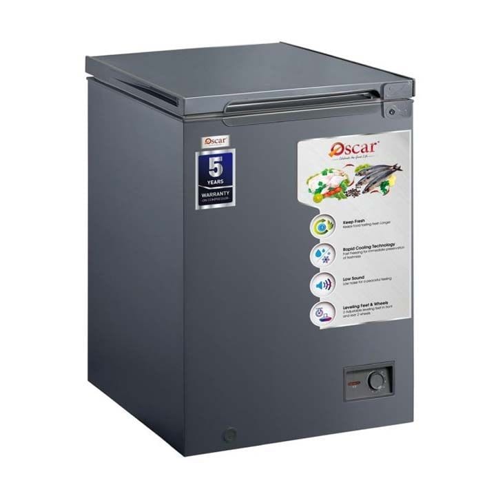 Oscar Chest Freezer Single Door 99L Capacity, Dark Gray | OCF110DG