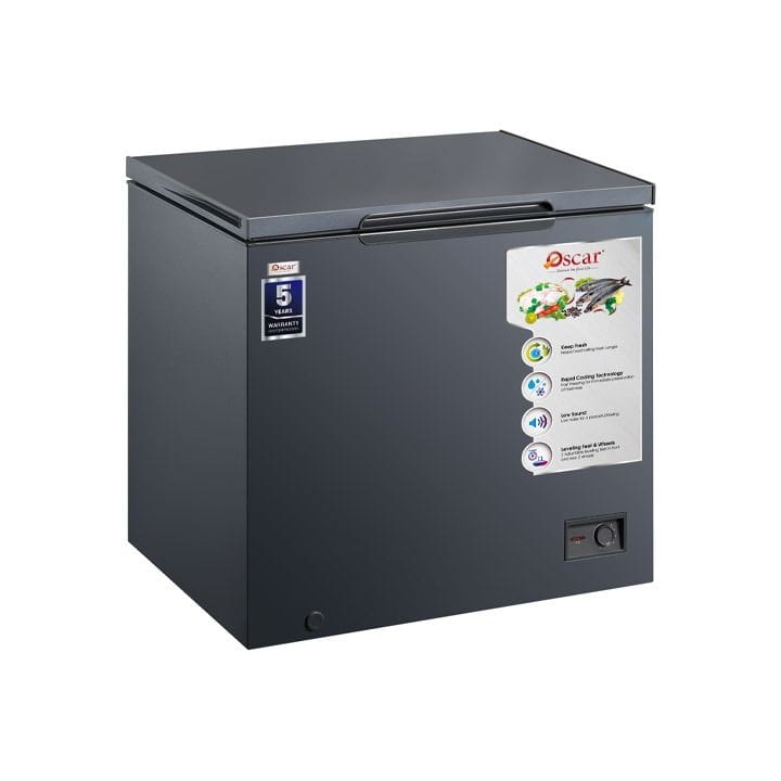 Oscar Chest Freezer Single Door 198L Capacity, Dark Gray | OCF210DG
