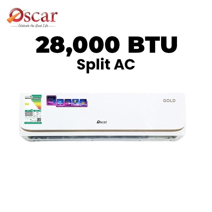 Oscar 2.5 Ton Split Air Conditioner 28000 BTU, Modern Design, Reliable Performance - White - OS30MCR410