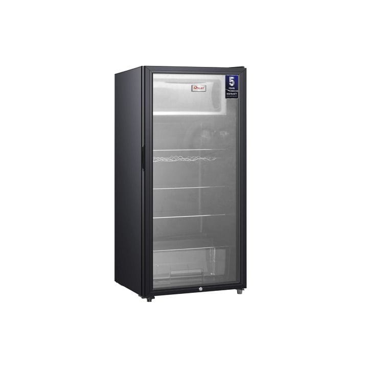 Oscar Glass Door De-Frost Refrigerator 235L, Stylish Glass Door Design, Reliable Performance - Black - ORF-250GD