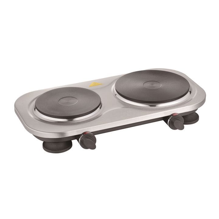 Oscar Electric Hot Plate Stainless Steel Finish 1500W/800W, Fast Heating, Durable Design, Reliable Performance - Silver - OHP20SS