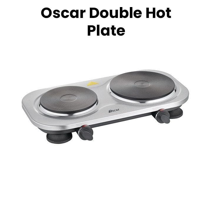 Oscar Double Hot Plate, Fast Heating, Durable Design, Reliable Performance - Silver - OHP-20S