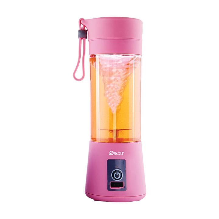 Oscar Portable Rechargeable Juicer/Blender, Rechargeable Power And Compact Design - Pink - OPB 200