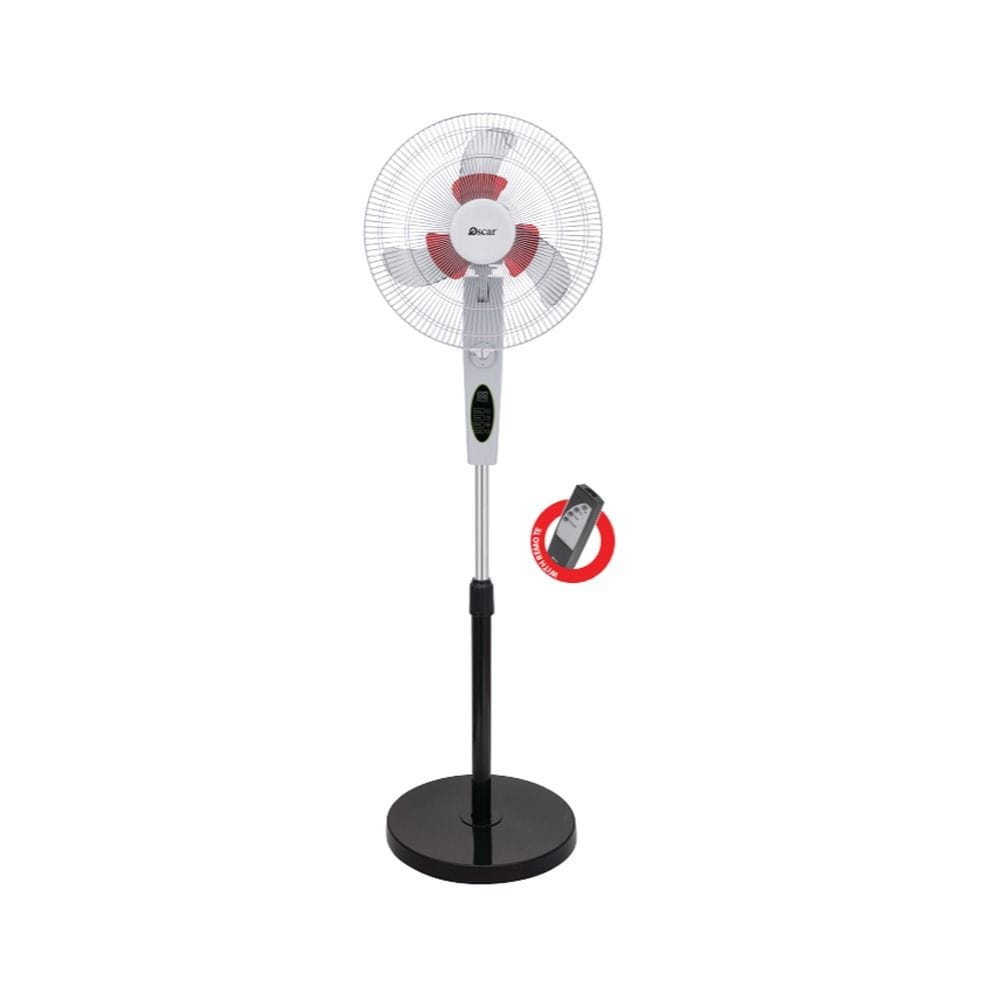 Oscar Stand Fan With Remote, Adjustable Speed, Remote Convenience, Reliable Performance - Black - OSF 1640R
