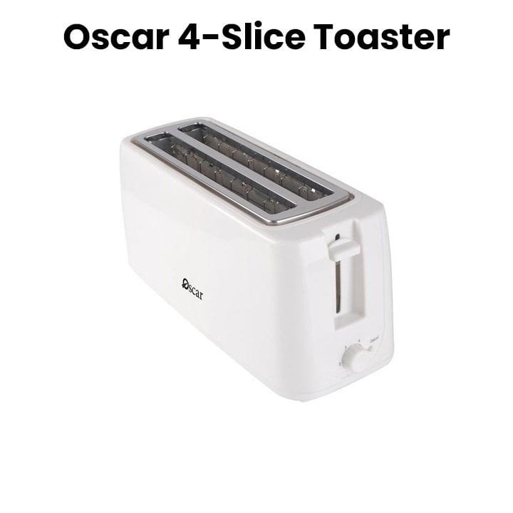 Oscar 4 Slice Toaster, Even Toasting, Adjustable Browning Control, Features Multiple Browning Settings, Perfect Addition To Your Kitchen - White - OTW4038