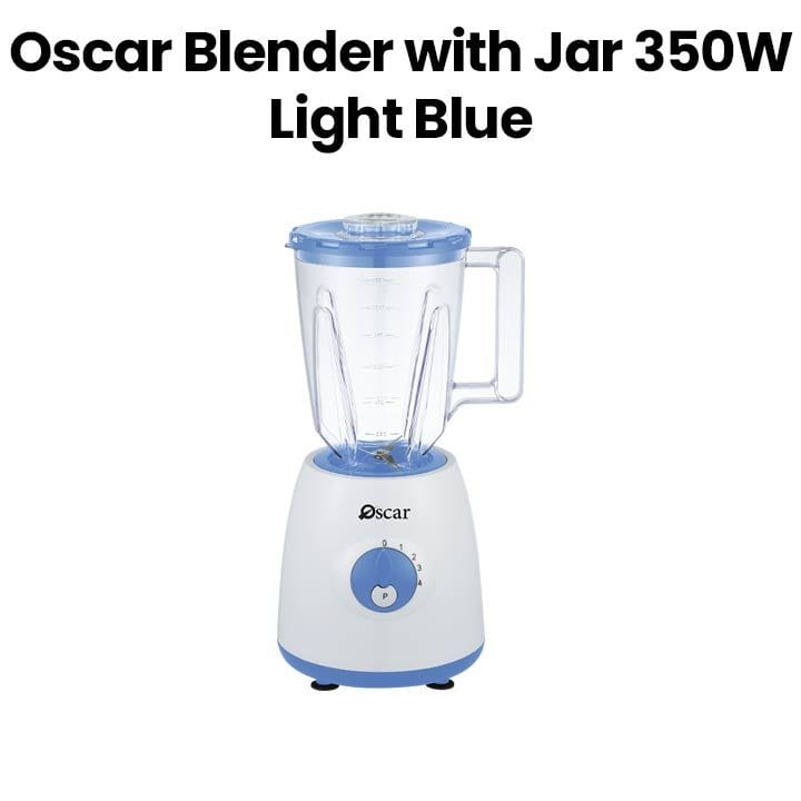 Oscar Blender 350W, Multiple Speed Settings, Easy-to-Clean Parts, Portable and Convenient, High Power Output, Effective Kitchen Blender - Light Blue - OBL-351-A