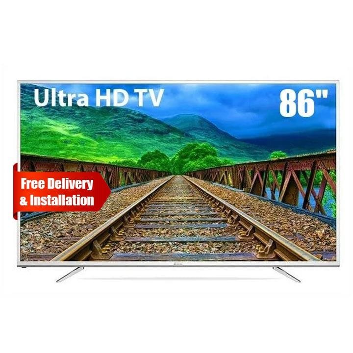 Oscar Ultra HD1 Ultra HD Smart TV 86 Inch, Ultra HD1 Resolution, Smart TV Functionality, Smart TV Functionality, High-Quality Audio - White - OS39S86