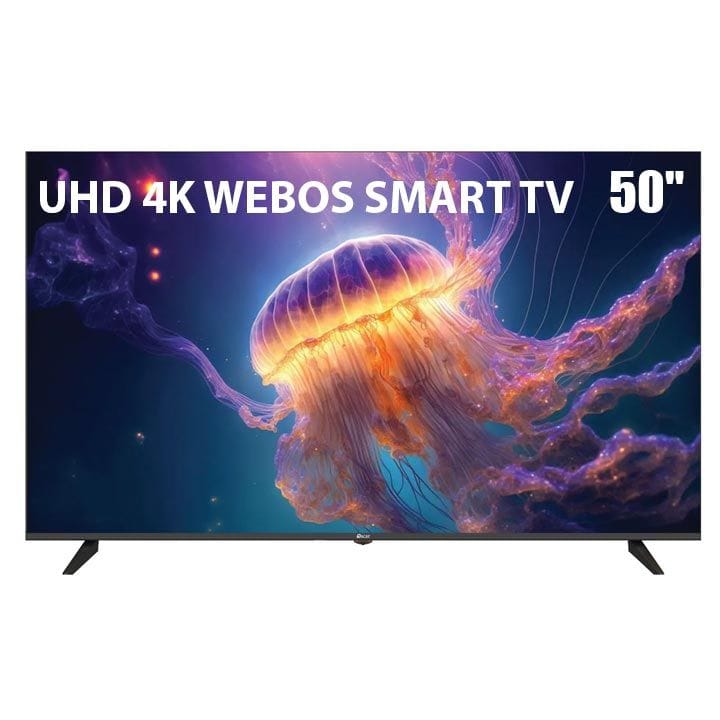 Oscar UHD 4K Frameless Smart TV 50 Inch, Frameless Design, WebOS Smart TV, HDR Support, Built-in WiFi, Multiple HDMI And USB Ports - Black - OS50LW4KM