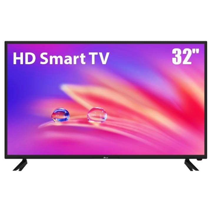Oscar HD Smart Android TV 32 Inch, Tempered Glass Screen, Smart Android TV, Included Remote Control, Multiple Connectivity Options - Black - OS32SATVG