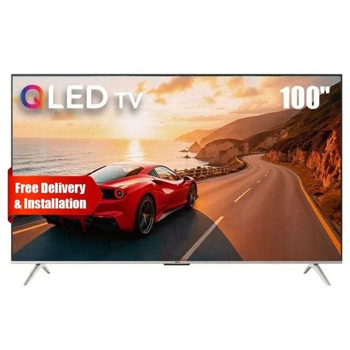 Oscar Frameless QLED 4K UHD WebOS Smart TV 100 Inch, Frameless Design, WebOS Smart Platform, High-Quality Audio - Black - OS100QSW4KHA