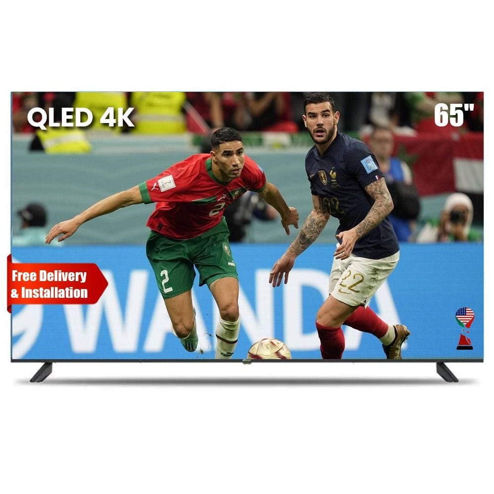 Oscar 65-Inch Frameless QLED 4K UHD Google Smart TV, Voice Remote, Dolby Audio, Built-in Chromecast, Google Assistant & HDR Display | Black - OS65QLEDG