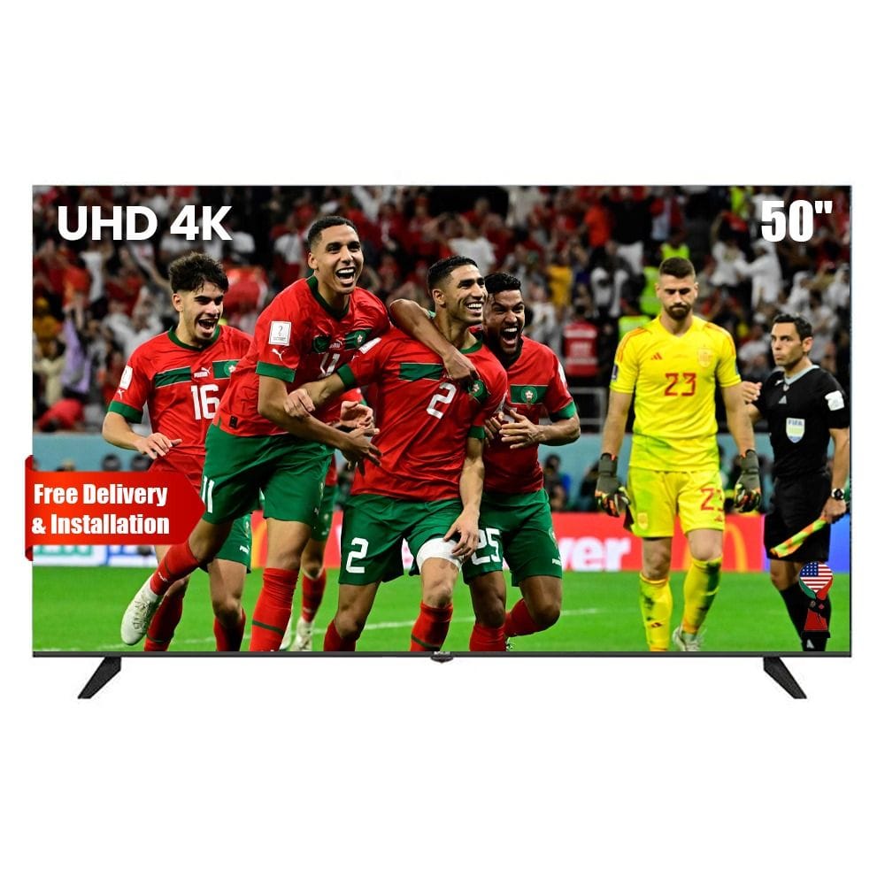 Oscar 50-Inch Frameless UHD 4K Android Smart TV, Voice Remote, Built-in Chromecast, Dolby Audio & Google Assistant | Black - OS50A4KPD