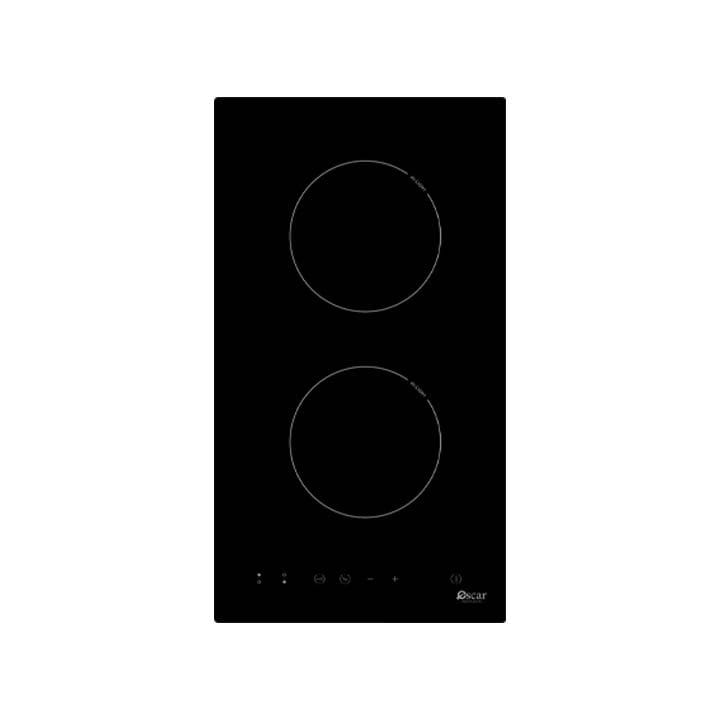 Oscar Ceramic Hob 30cm, Energy Efficiency, Touch Control, 9 Level Power Settings, Automatic Safety Switch Off - Black - OBD30VCGTM