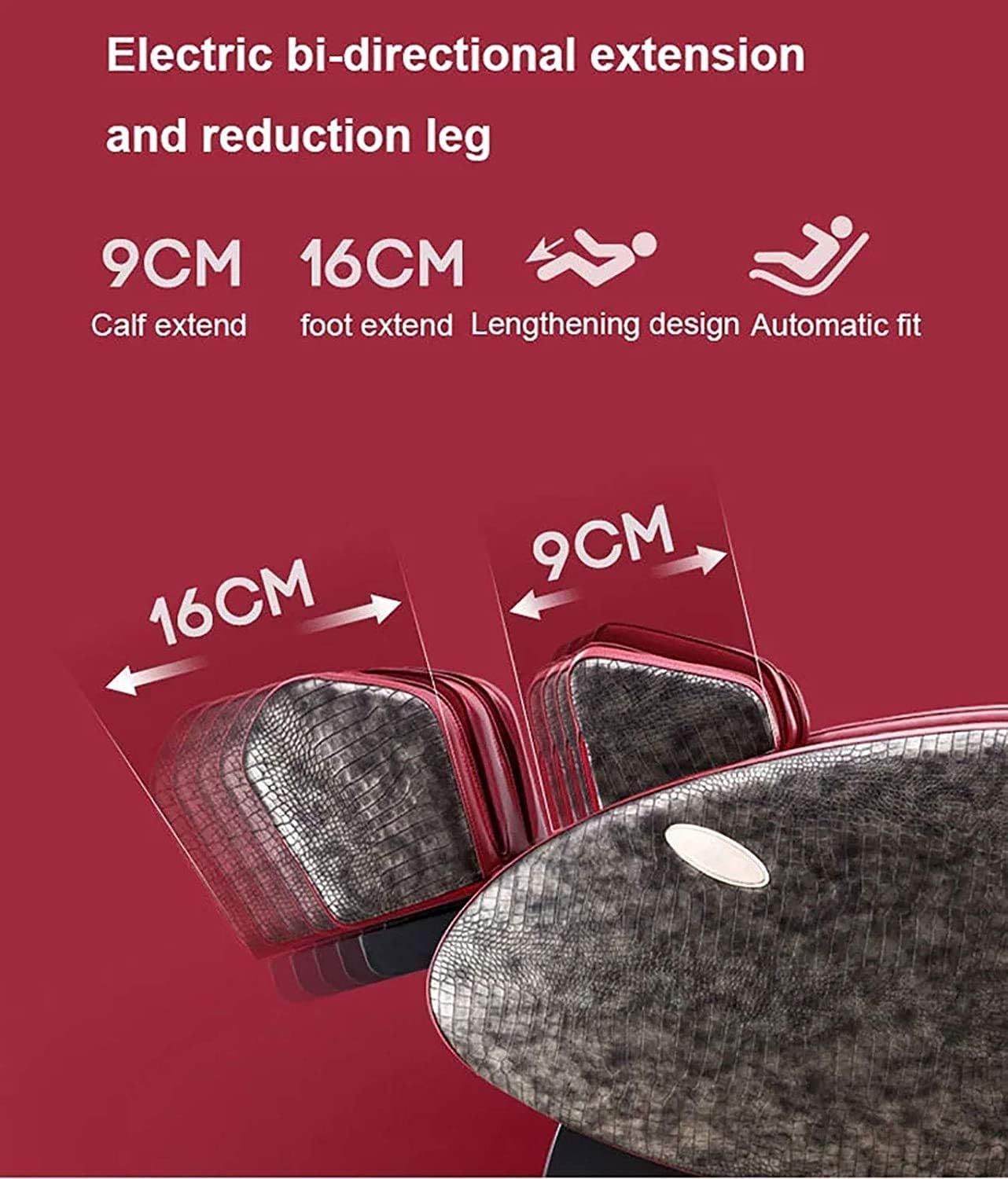 ROTAI Yoga Massage Chair with Zero Gravity, Shiatsu Kneading, Magnetic Heat Therapy, Full Body Relaxation & Intelligent Health Massage System | Red - RT7709