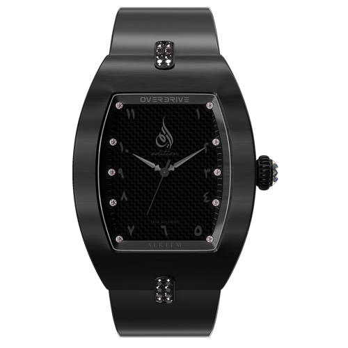 Overdrive Alreem Edition Black Watch, 32mm Stainless Steel Case, Ronda 763E-H2 Quartz Movement, Satin Strap, K1 Mineral Glass, 5 ATM Water Resistant