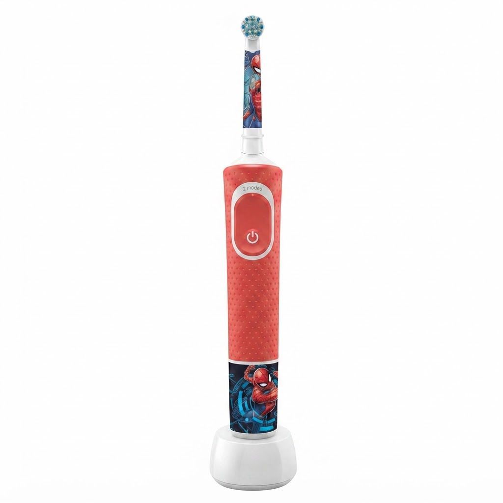 Oral-B Kids Electric Toothbrush, Spiderman Edition - 2 Modes Including Sensitive Mode, Ages 3+