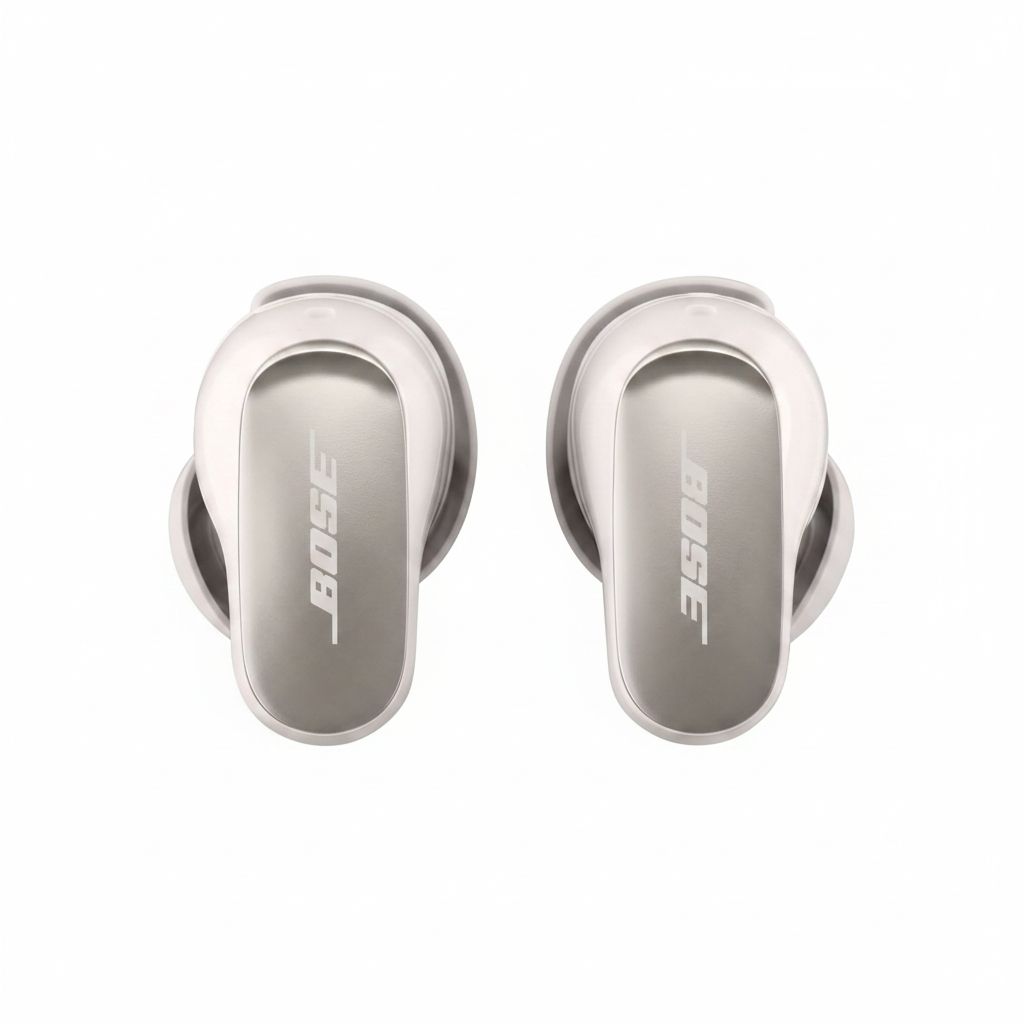 Bose QuietComfort Ultra Wireless Earbuds, Noise Cancelling, Spatial Audio, Bluetooth, Premium Sound - White