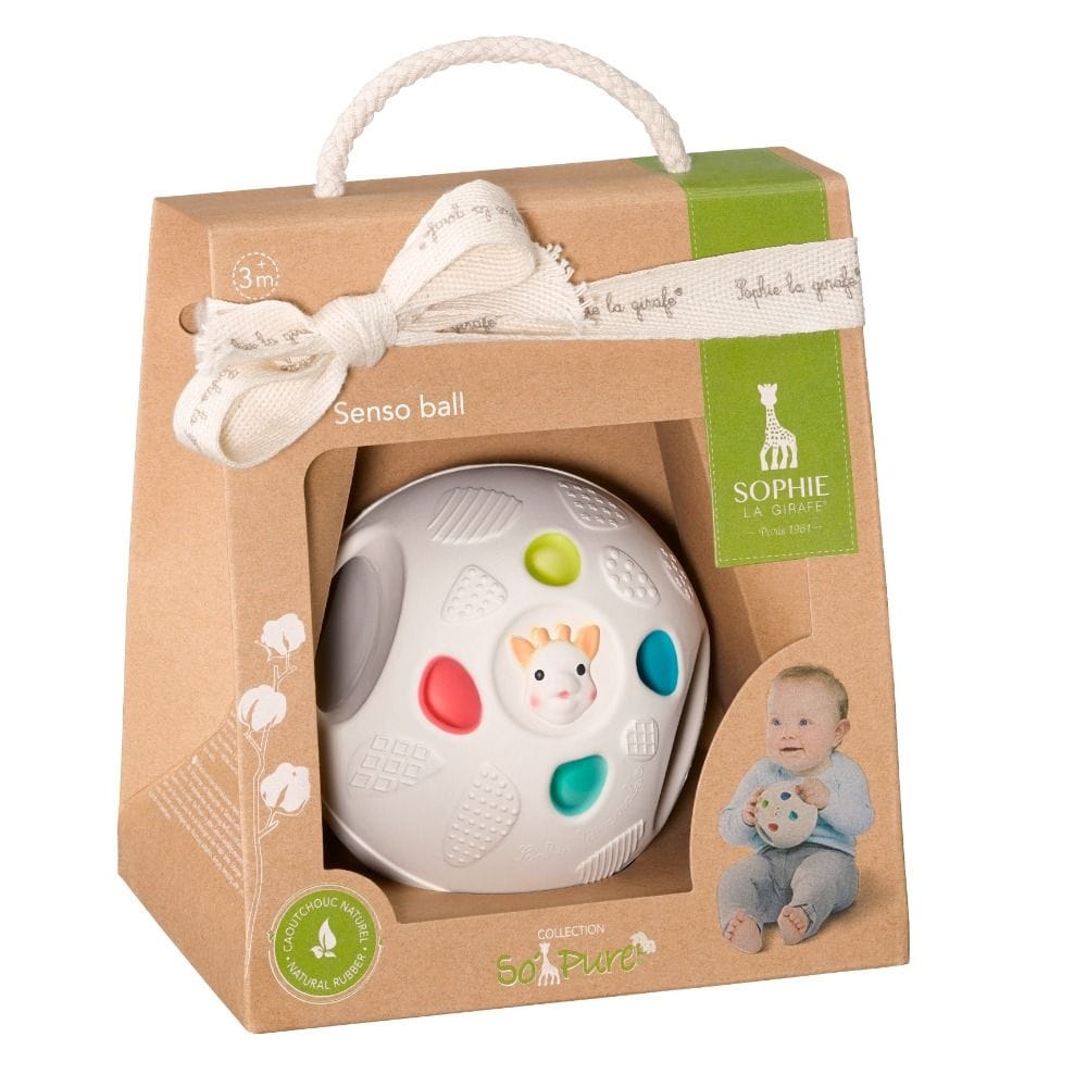 Sophie La Girafe So'pure Senso'Ball Gift Box With 2 Grip 3+ Monthss, Multi-textured, Stimulates Motor And Sensory Skills - Multicolour