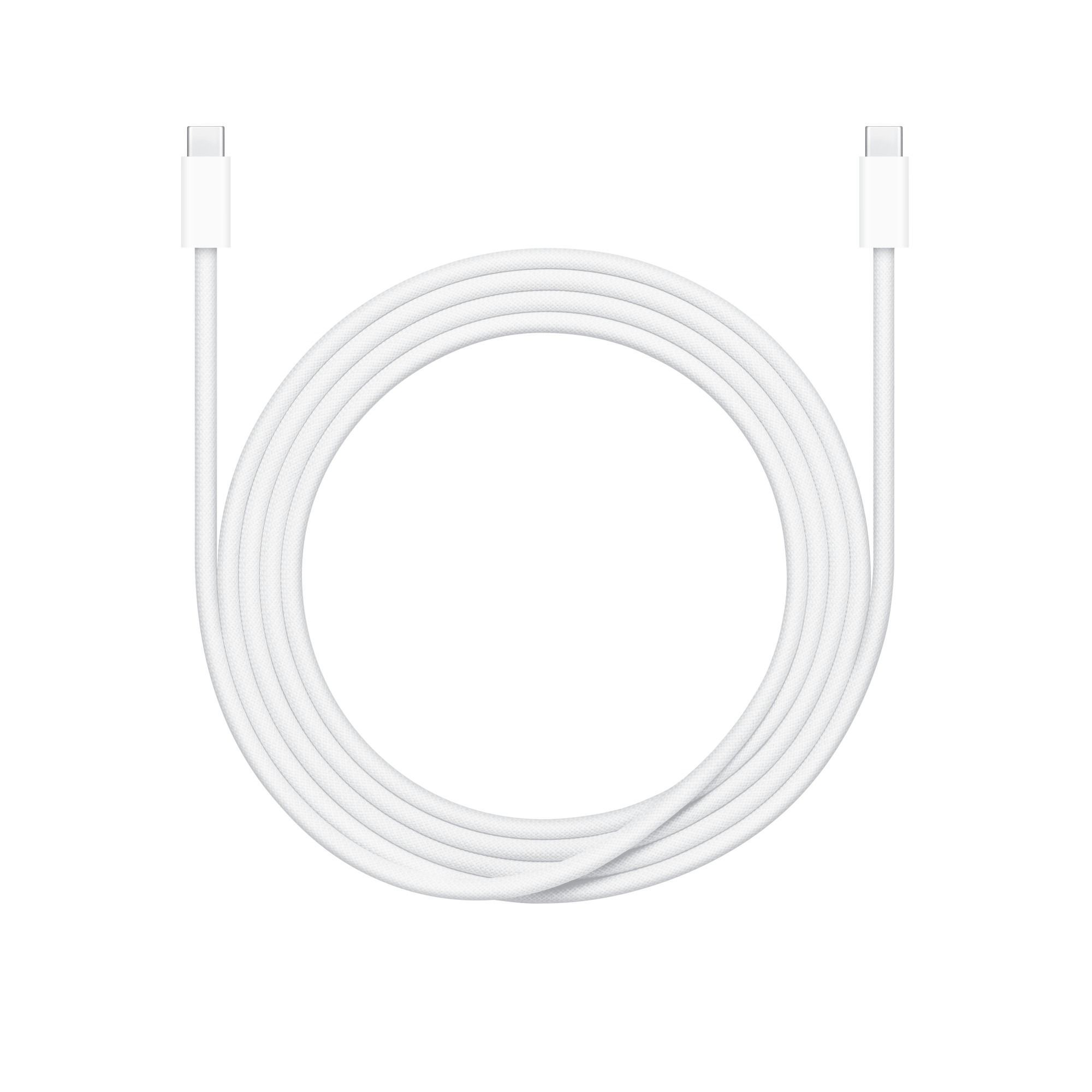 Apple 240W USB-C Charge Cable (2m, Woven/Nylon) - Fast Charging up to 240W, USB-C to USB-C | White | MU2G3ZM/A
