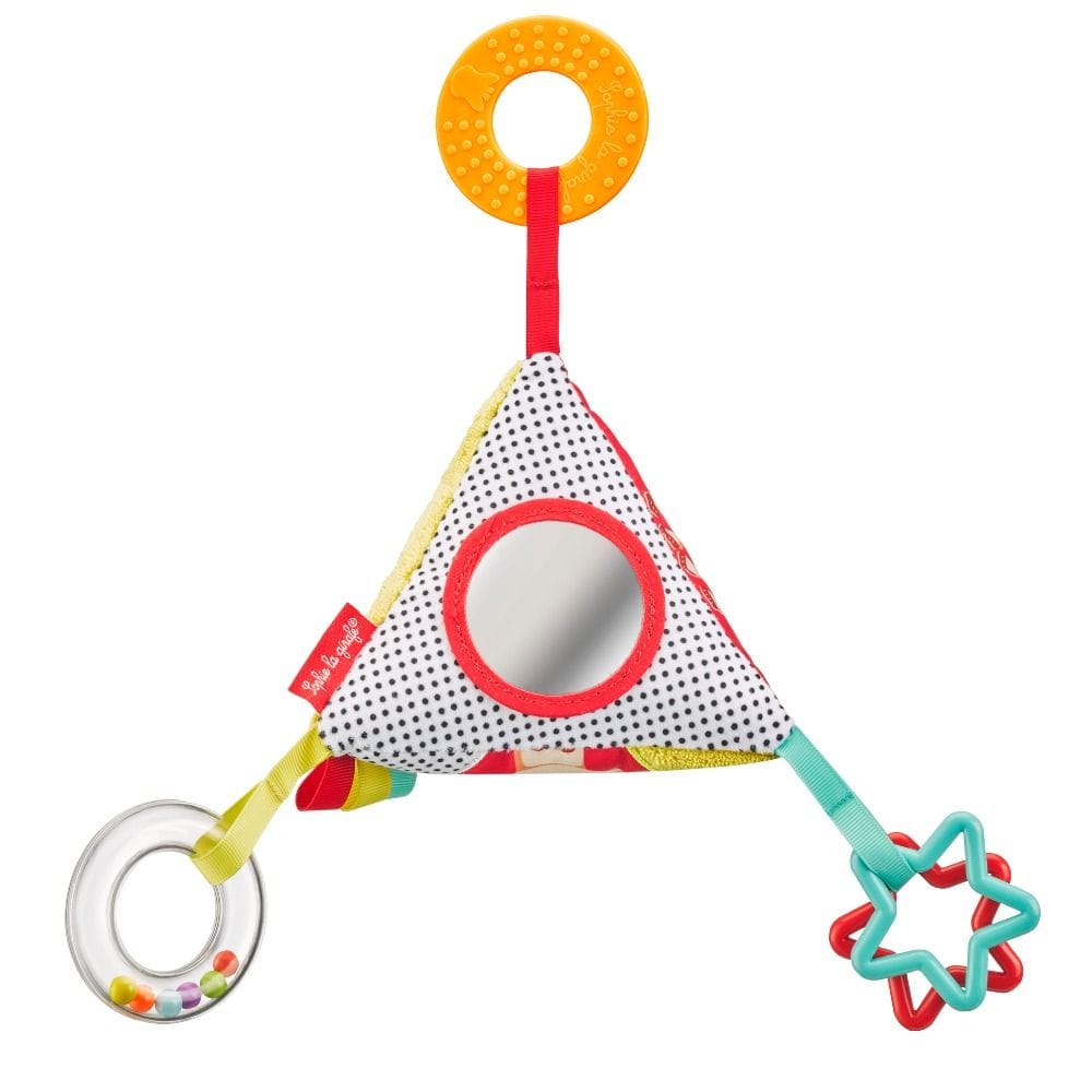Sophie La Girafe Tri Activities Pyramid Hanging Toy 0+ Monthss, Soft And Mixed Textures, Teething Ring To Chew - Multicolour