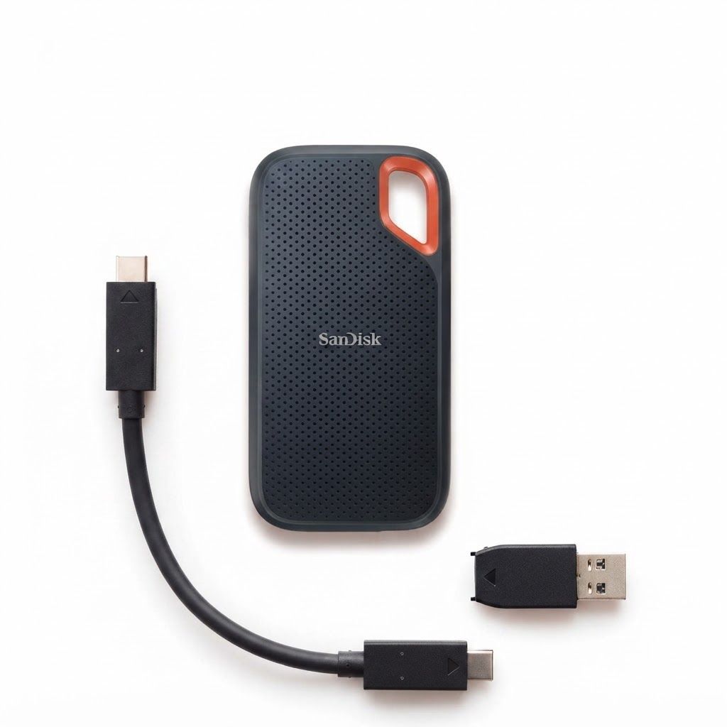 SanDisk 1TB Extreme Portable SSD - USB 3.2 Gen 2, Up to 1050MB/s, IP55 Water/Dust Resistant