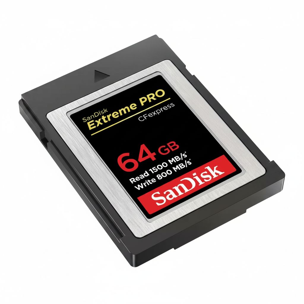 SanDisk Extreme Pro CFexpress Card Type B 64GB, 1500MB/s Read, 800MB/s Write, SDCFE-064G-GN4NN -Black 