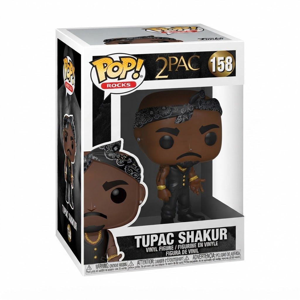 Funko Pop! Rocks Tupac Vinyl Figure #01 - Iconic Music Collectible, Official Tupac Shakur Merch