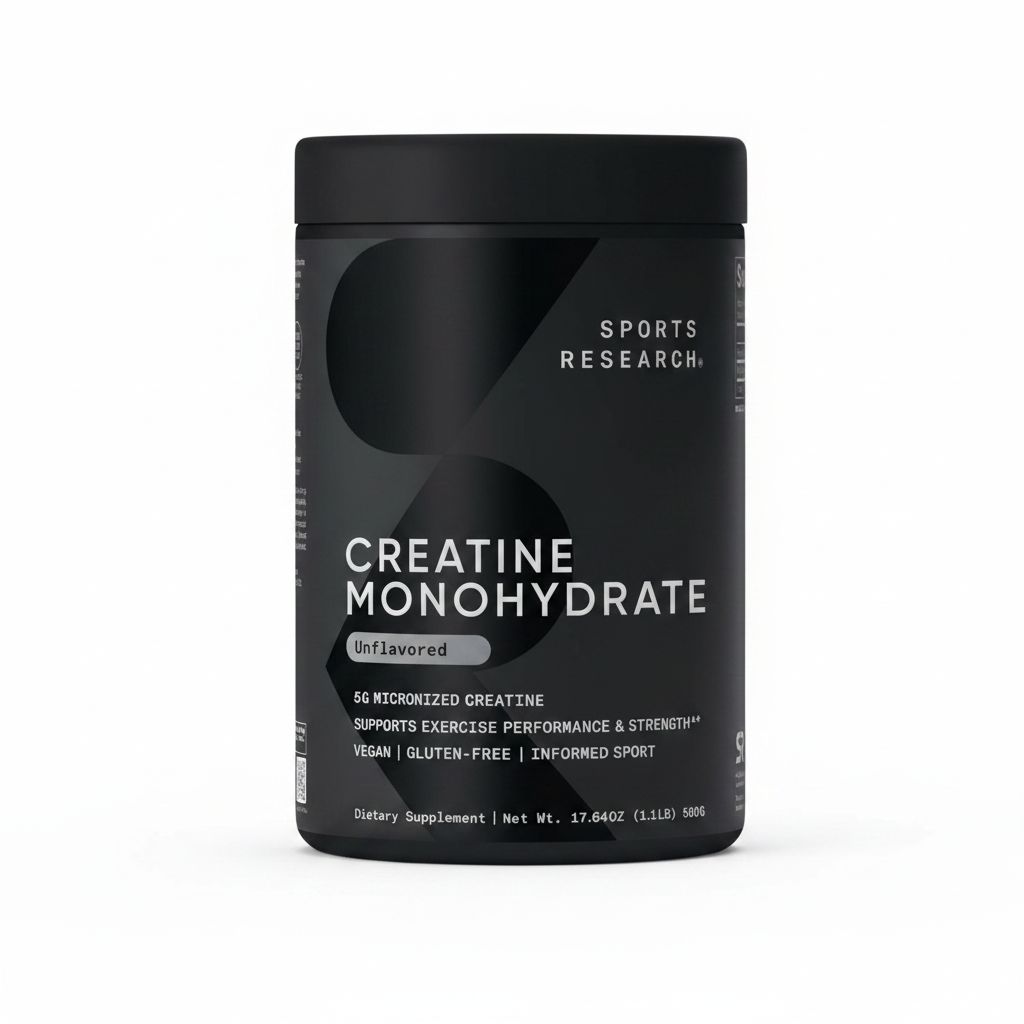 Sports Research Creatine Monohydrate - Boost Strength, Performance & Recovery