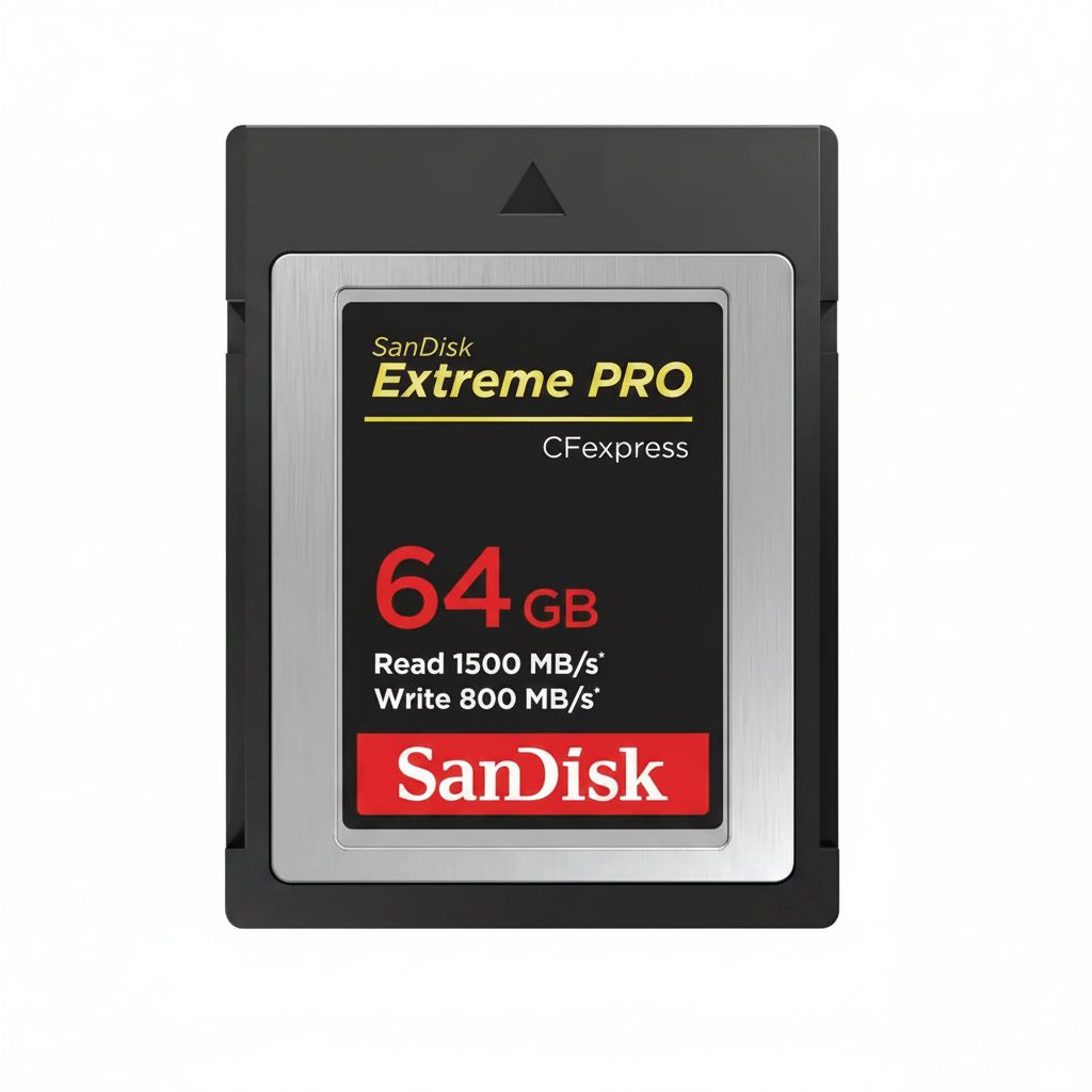 SanDisk Extreme Pro CFexpress Card Type B 64GB, 1500MB/s Read, 800MB/s Write, SDCFE-064G-GN4NN -Black 