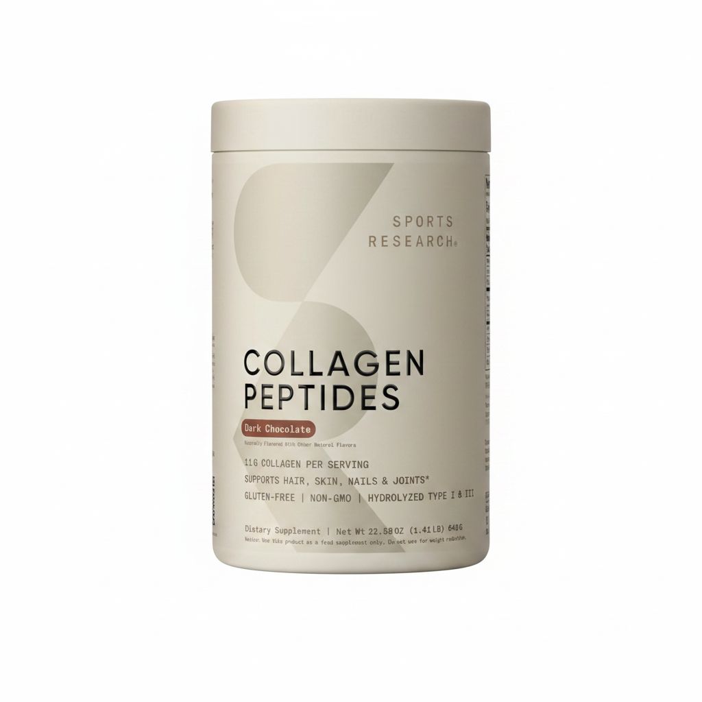 Sports Research Hydrolyzed Collagen Peptides - Dark Chocolate Flavor, 1.42lb
