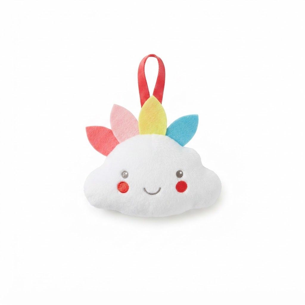 Skip Hop Silver Lining Cloud Wooden Activity Gym, Adjustable Wooden Frame, 3 Hanging Toys Include - Multicolour