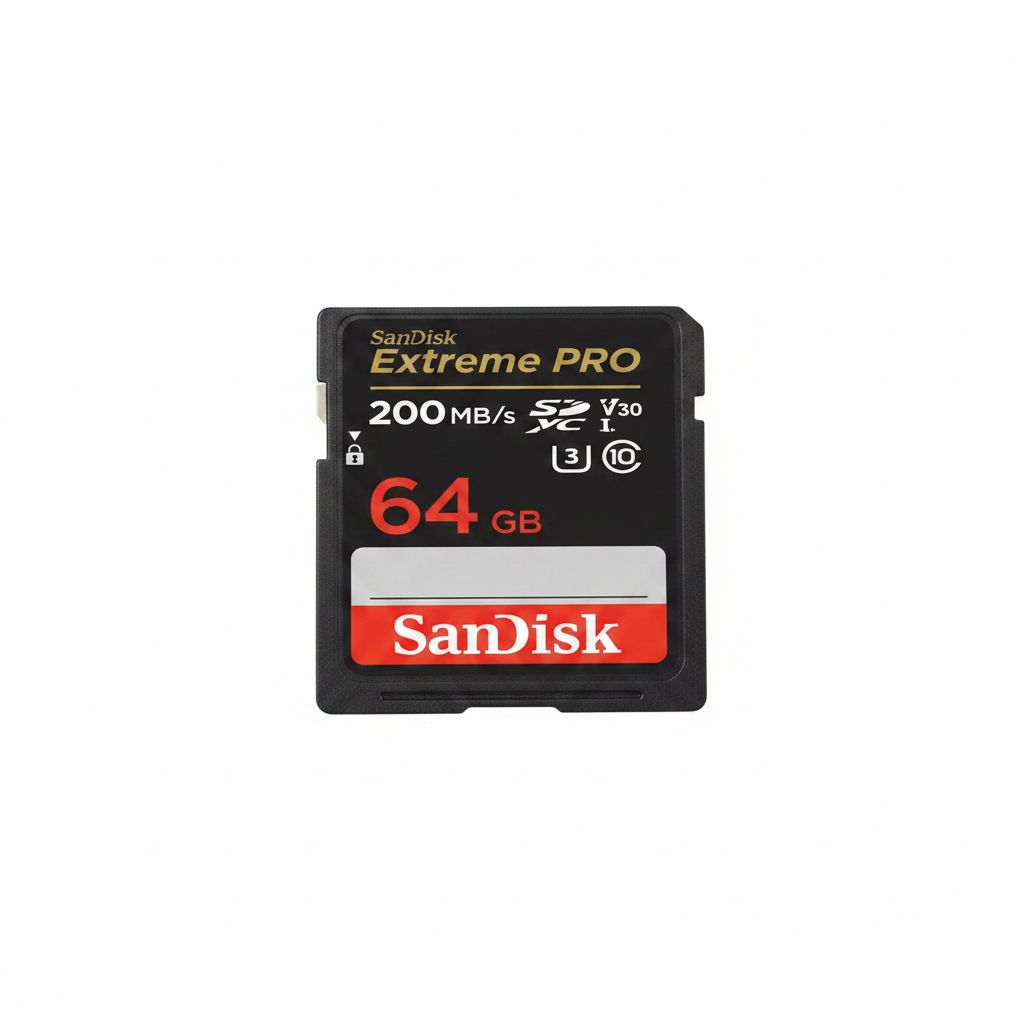 SanDisk Extreme PRO 64GB SDXC Card for 4K Video, UHS I, Class 10, U3, V30 - Black